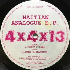 Julian Liberator & Henry Cullen – Haitian Analogue E.P.
