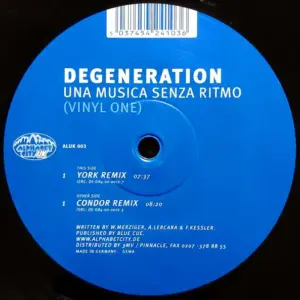 Degeneration – Una Musica Senza Ritmo (Vinyl One)