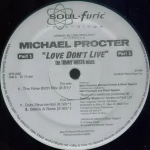 Urban Blues Project Presents Michael Procter – Love Don't Live (Part 1) (The Tommy Musto Mixes)