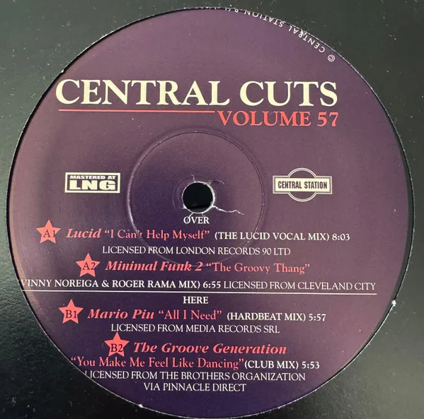 Lucid (45), Minimal Funk, Mario Più, Groove Generation, The – Central Cuts Volume 57