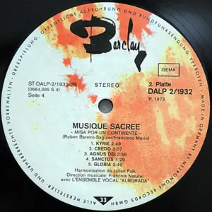 Jean-Christian Michel - Quatuor Avec Orgue , Percussion : Kenny Clarke – Musique Sacrée / Concierto De Aranjuez