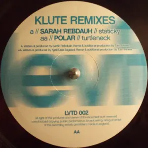 Sarah Rabdau / Polar – Staticky / Turtleneck (Klute Remixes)