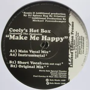 Cooly's Hot Box Featuring Jigmastas – Make Me Happy