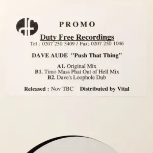 Dave Audé – Push That Thing