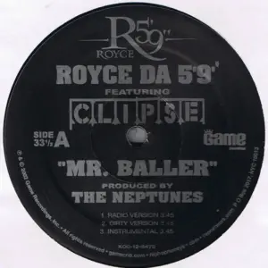 Royce Da 5'9" Featuring Clipse – Mr. Baller / My Friend