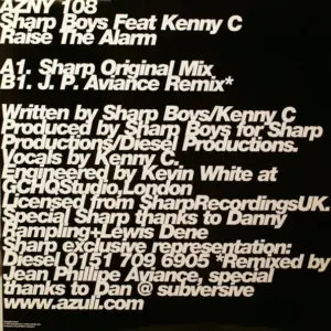 Sharp Boys, The Feat. Kenny C – Raise The Alarm (Sharp / JP Aviance Mixes)