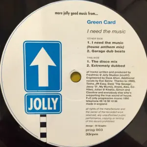 Green Card – I Need The Music