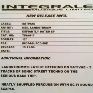 Neil Landstrumm – Defiantly Dated EP