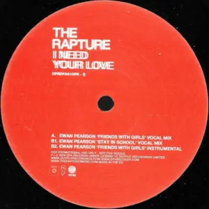 Rapture, The – I Need Your Love (Ewan Pearson Remixes)