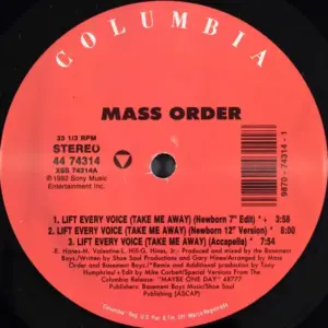 Mass Order – Lift Every Voice (Take Me Away)