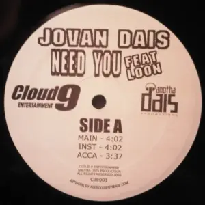 Jovan Dais Feat Loon – Need You / Fashion Type