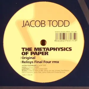 Jacob Todd – The Metaphysics Of Paper