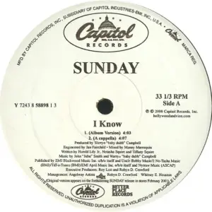 Sunday (4) – I Know