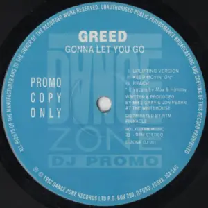 Greed – Gonna Let You Go