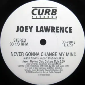 Joey Lawrence – Never Gonna Change My Mind