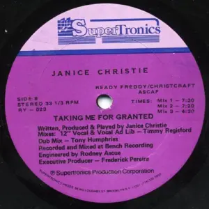 Janice Christie – Taking Me For Granted