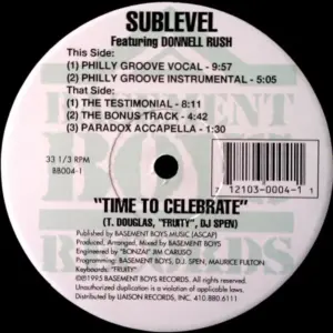 Sublevel Featuring Donnell Rush – Time To Celebrate