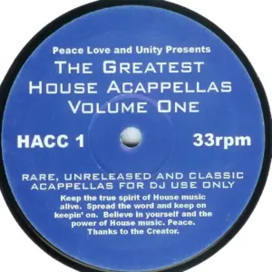 Various – The Greatest House Acappellas Volume One