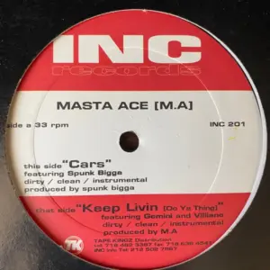 Masta Ace – Cars / Keep Livin (Do Ya Thing)