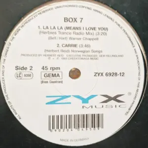 Box 7 – La La La (Means I Love You)