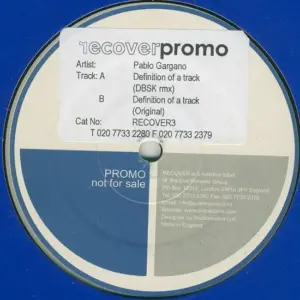 Pablo Gargano – Definition Of A Track