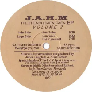 J.A.H.M. – The French Caen-Caen EP Volume 2