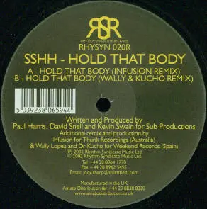 SSHH. – Hold That Body (Remixes)