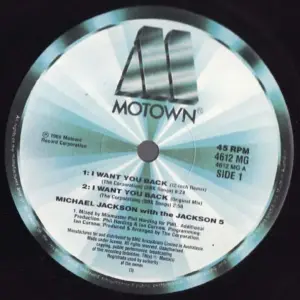 Michael Jackson With Jackson 5, The – I Want You Back (88 Remix)