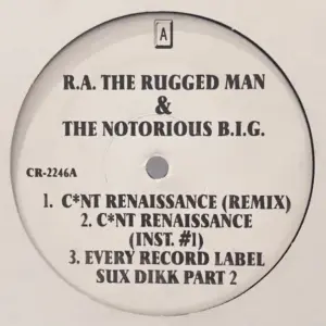 R.A. The Rugged Man & Notorious B.I.G. – C*nt Renaissance (Remix) / Every Record Label Sux Dikk Part 2 / C*nt Renaissance