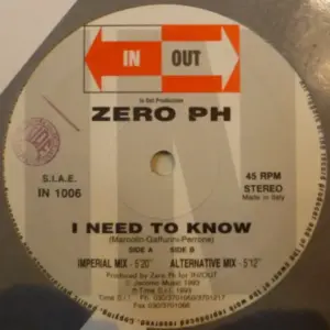 Zero PH – I Need To Know
