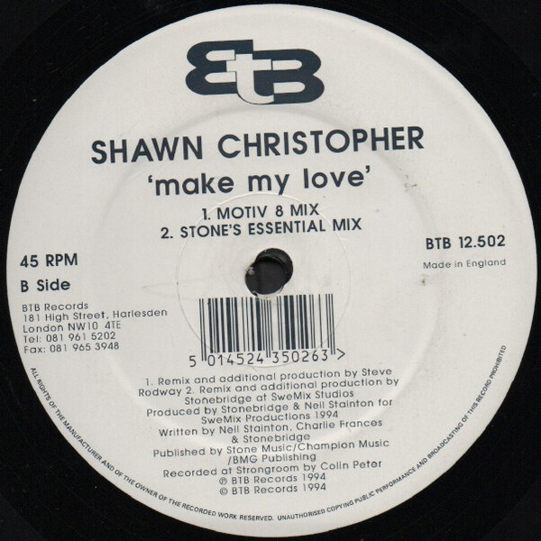 Make My Love (Mixes By Stonebridge - Motiv 8) - Secondary image