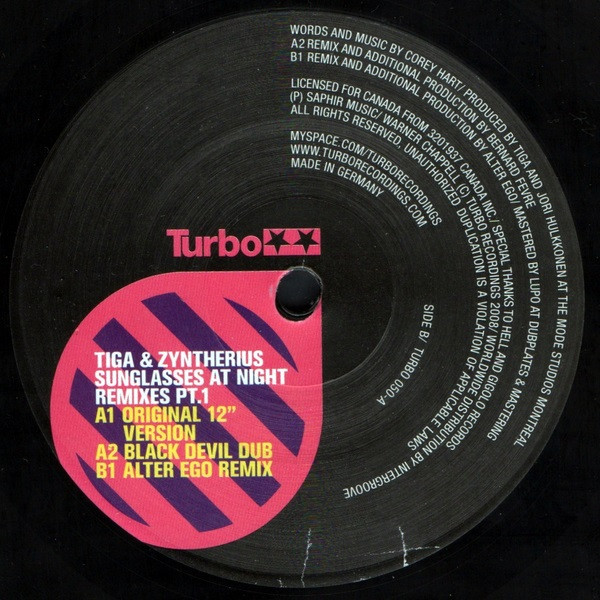 Sunglasses At Night Remixes Part 1 - Secondary image