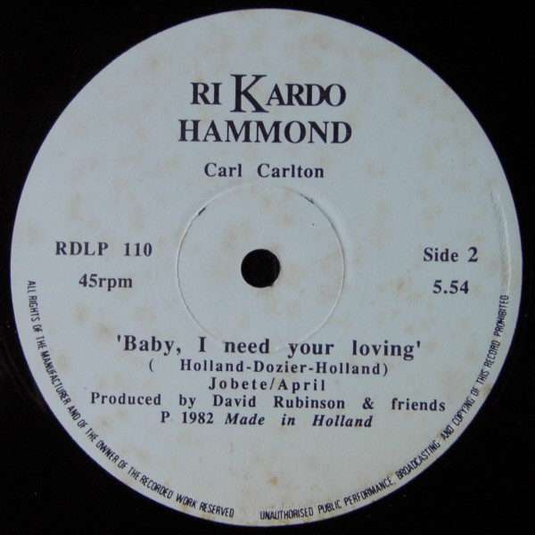 Sunshine Hotel / Baby, I Need Your Loving - Secondary image